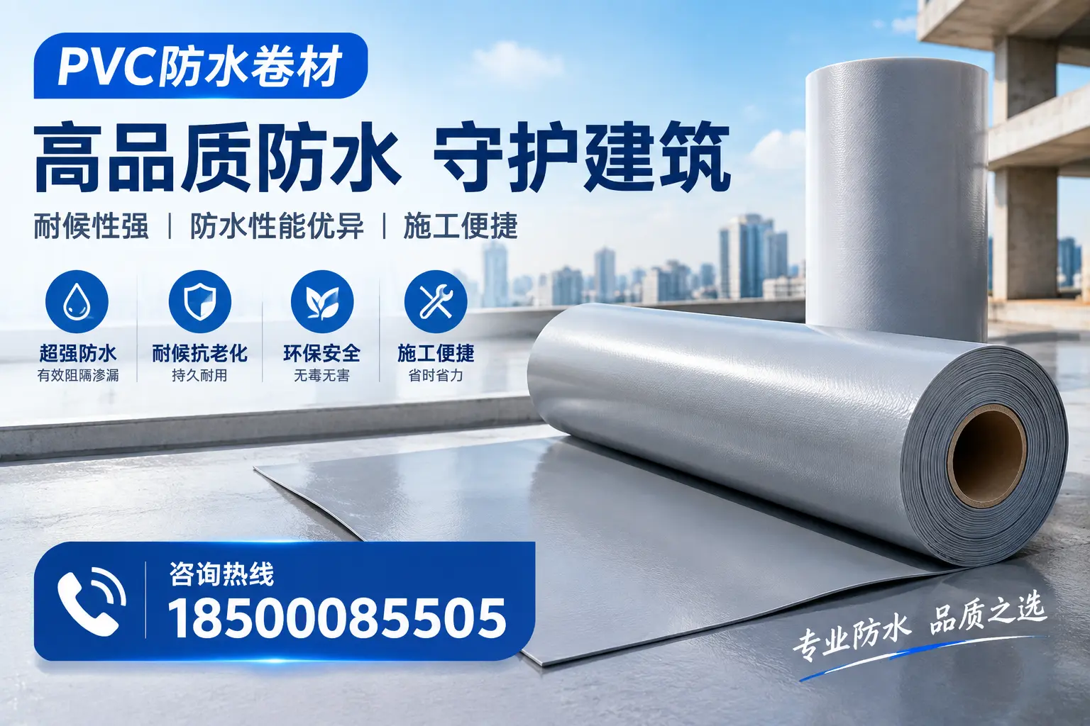 PVC防水卷材的防水效果评测,适合鹰潭的科学依据